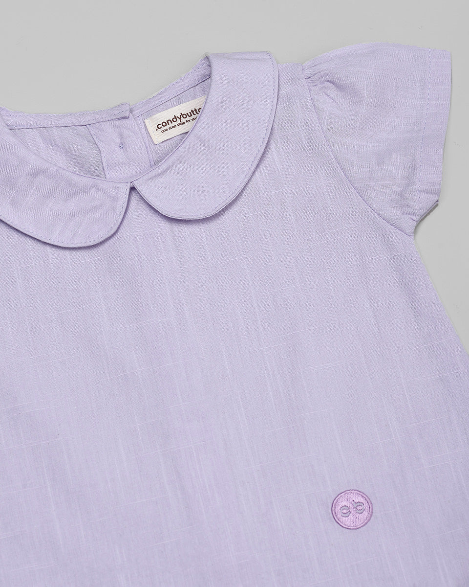 Basic : Peterpan Collar Top in Lilac