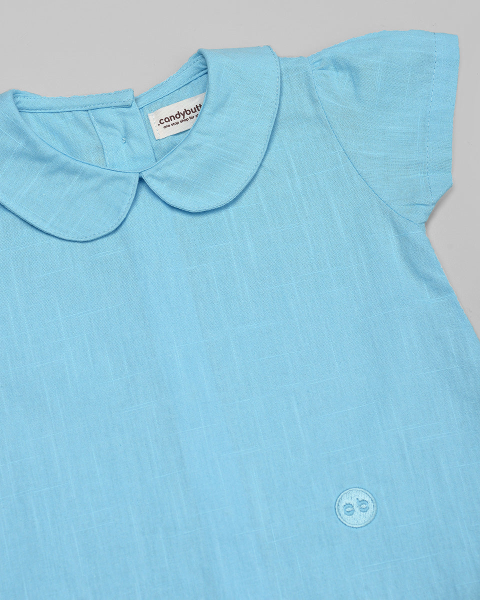 Basic : Peterpan Collar Top in Blue