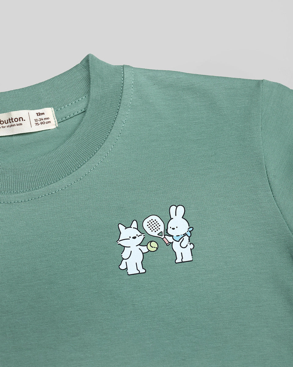 Game Set Fun! T-Shirt in Deep Teal