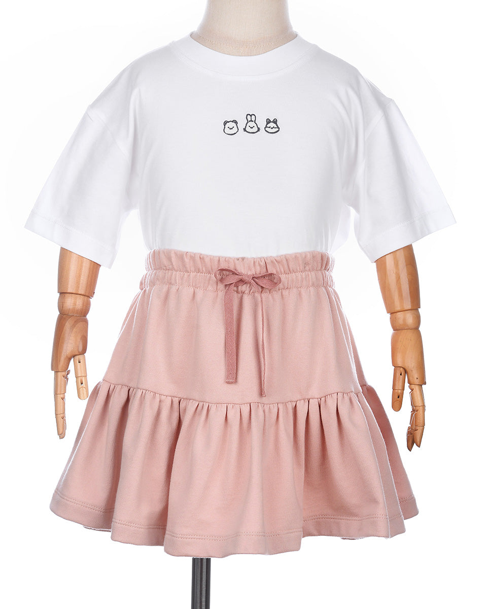 Spin Ruffles Skirt in Pink