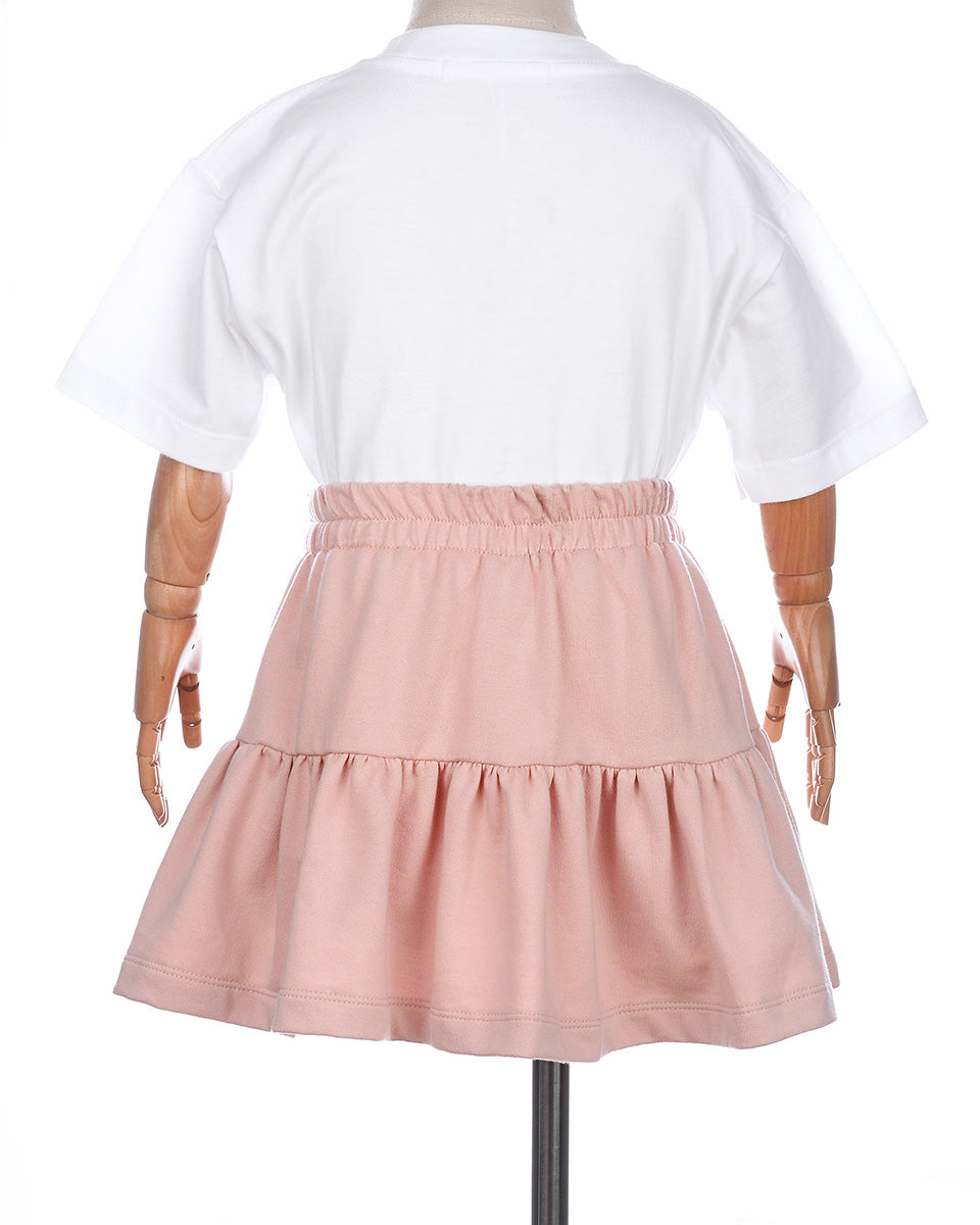 Spin Ruffles Skirt in Pink