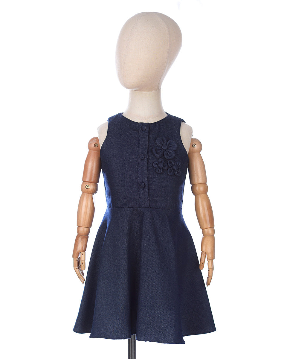 Angelica Flare Dress in Denim