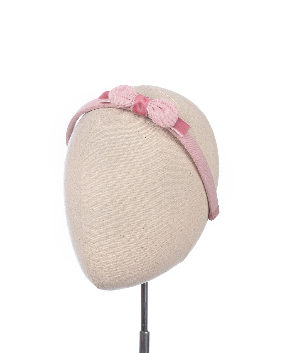 Noelle Bow Headband in Pink