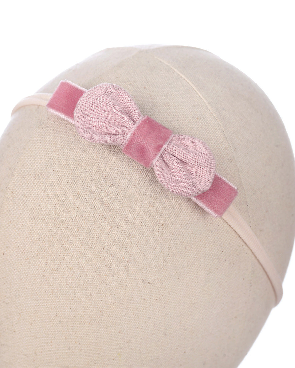 Noelle Bow Headband in Pink