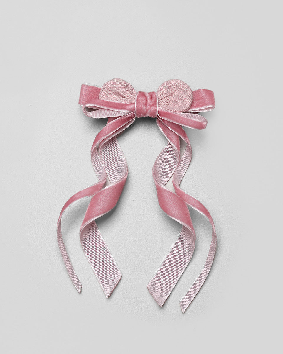 Mary Bow Hairpin in Pink
