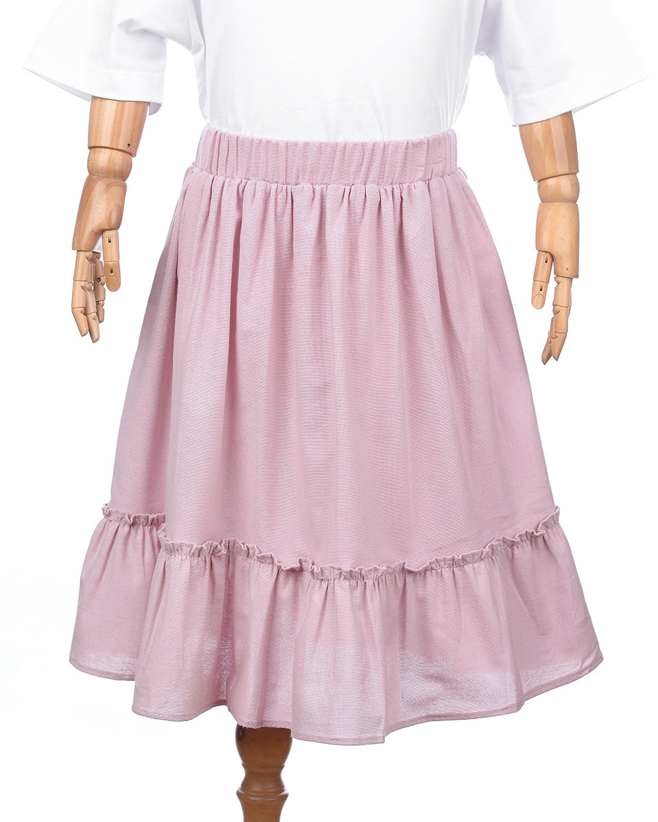 Nina Midi Skirt in Pink