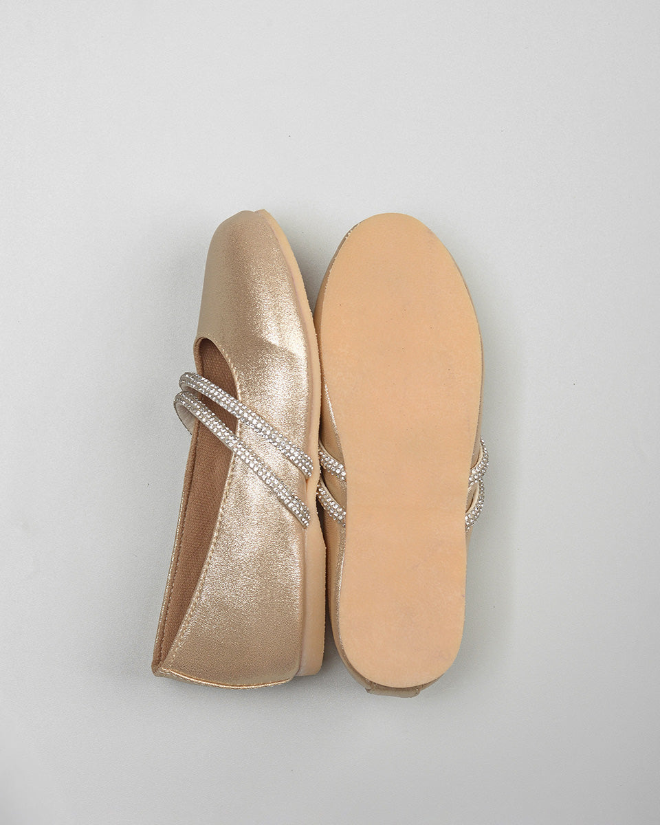 Zaira Gliterry Shoes in Gold
