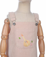 Portugese Embroidery Overall in Peach