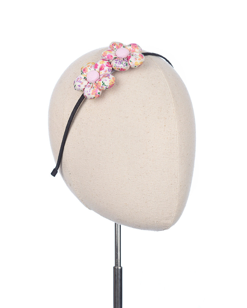 Salsa Puffy Flower Headband in Pink