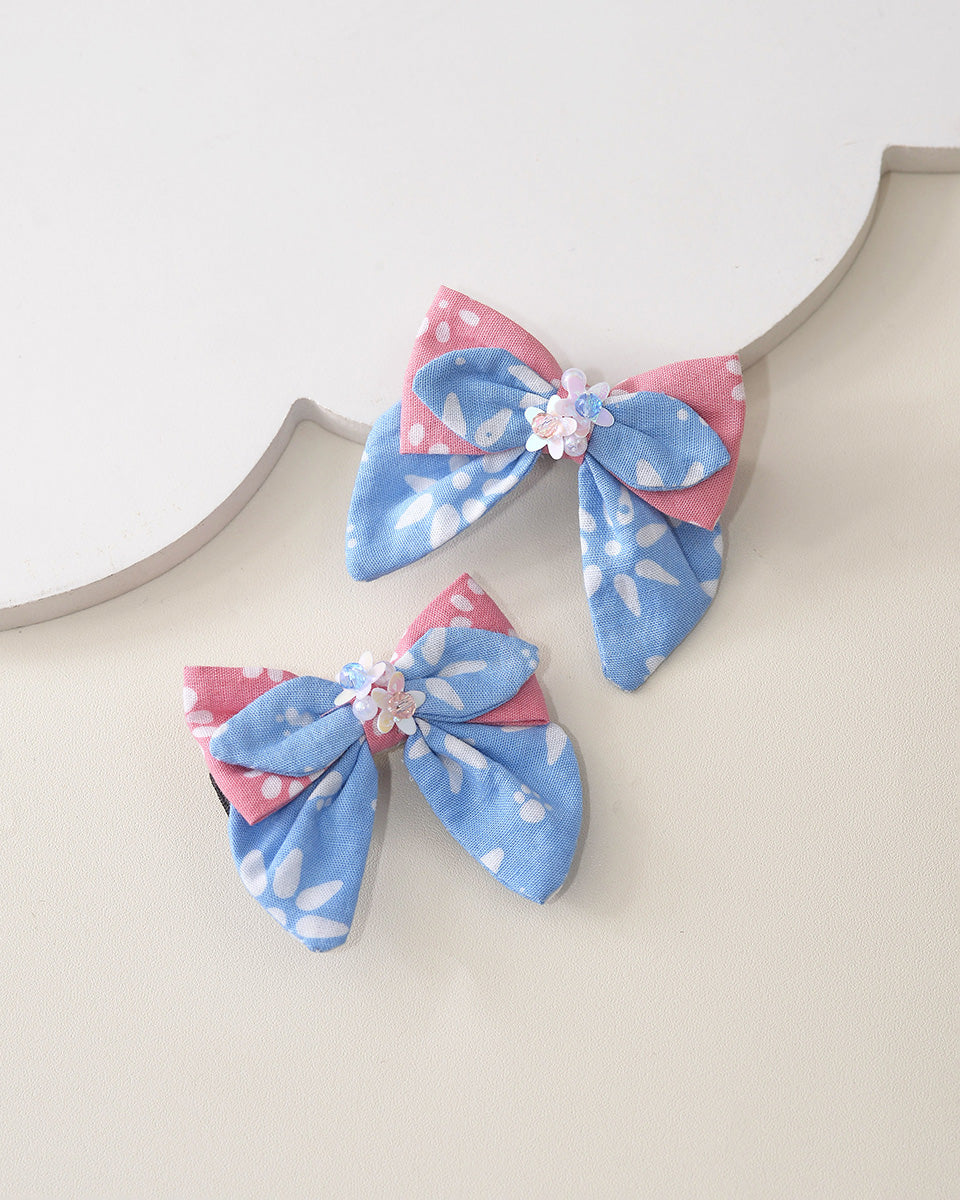 Riang Mini Bow Hairpin in Blue
