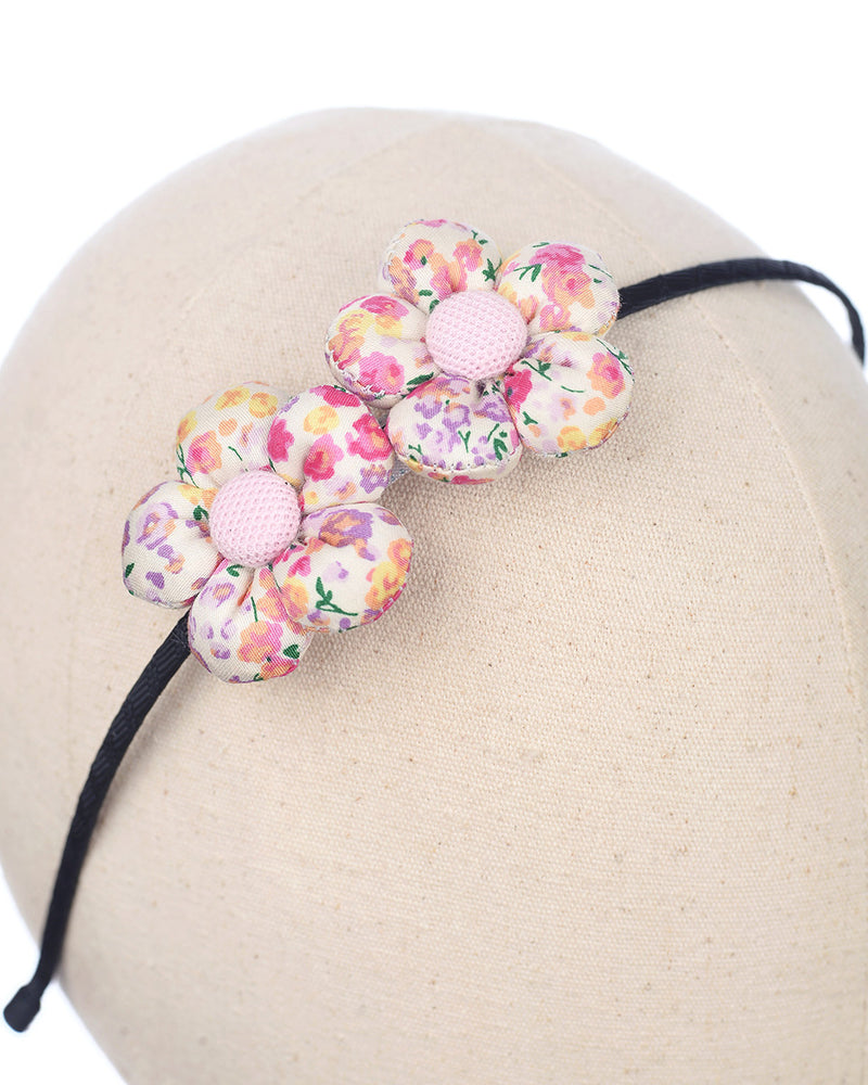 Salsa Puffy Flower Headband in Pink