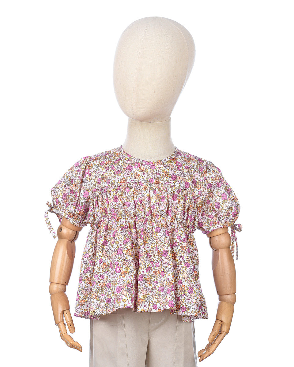 Nova Smock Blouse in Pink