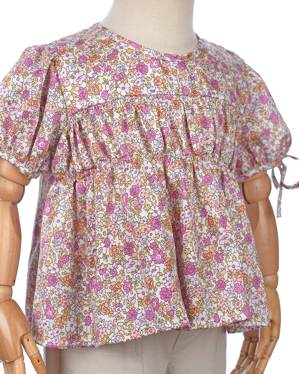 Nova Smock Blouse in Pink