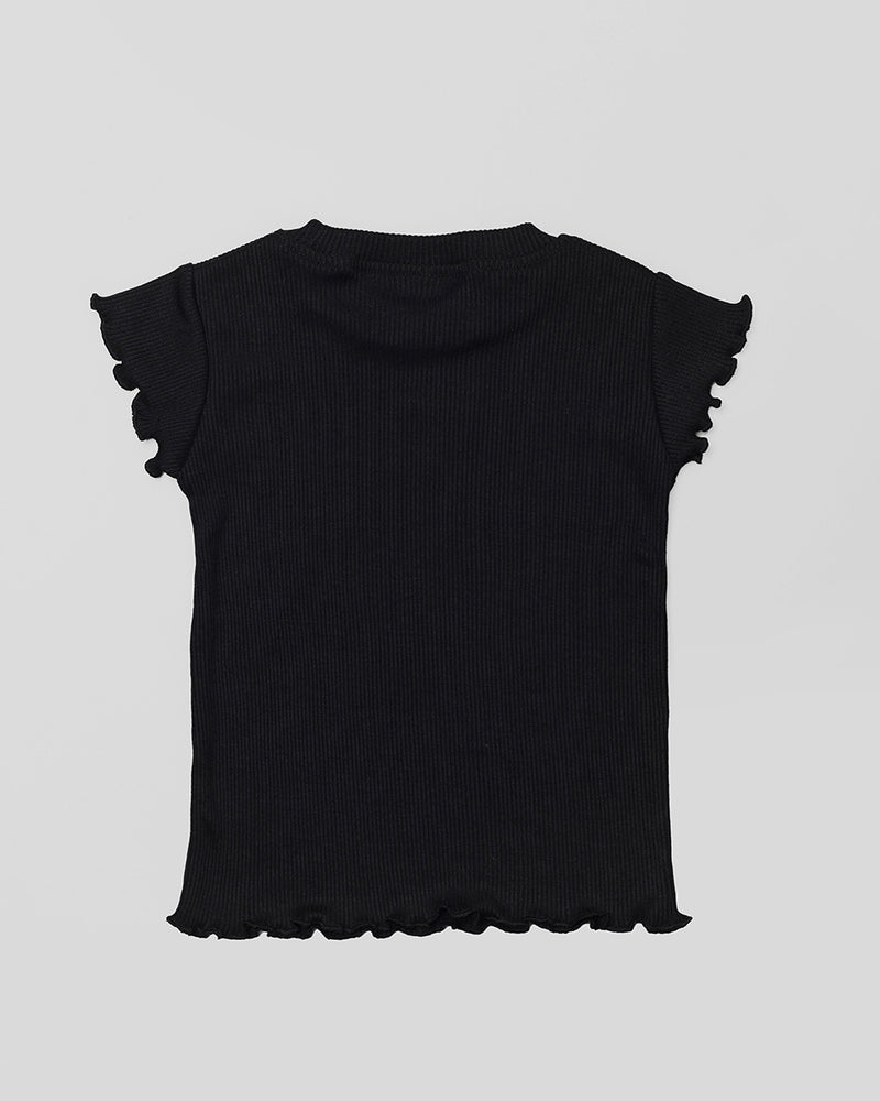 Catia Rib T-Shirt in Black