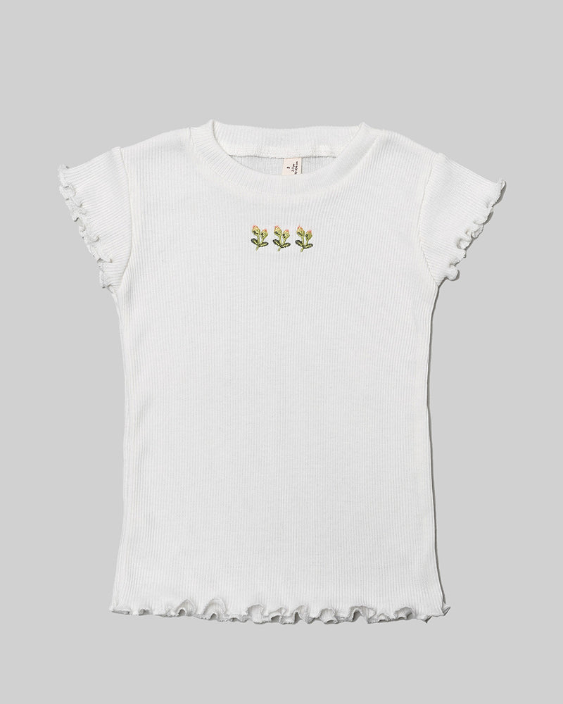 Catia Rib T-Shirt in Broken White