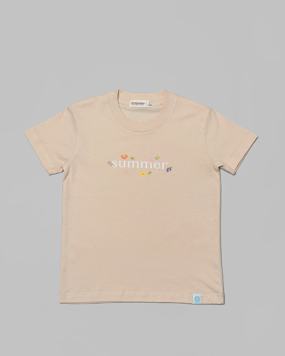 T-shirt : Summer Girl in Cream