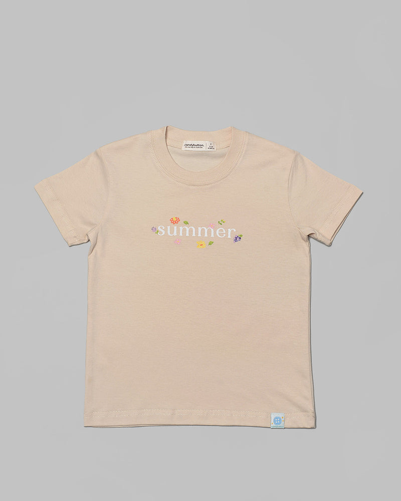 T-shirt : Summer Girl in Cream