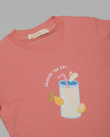 T-shirt : Squeeze The Day in Coral