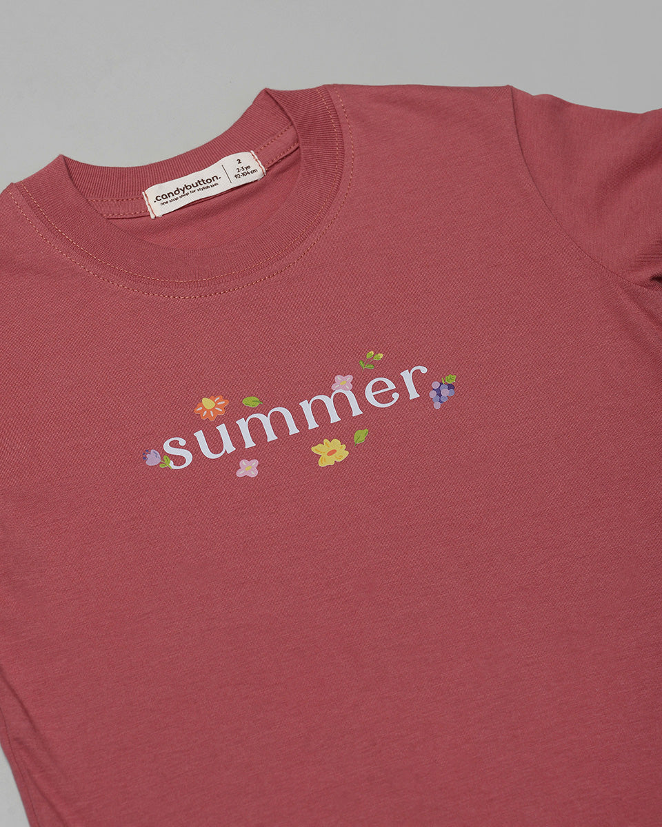 T-shirt : Summer Girl in Red