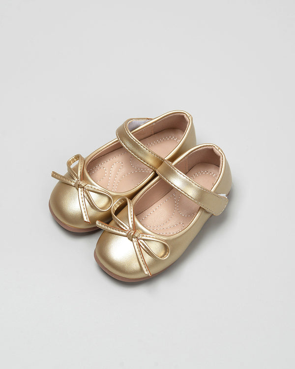 Dominique Ballerina Shoes in Gold