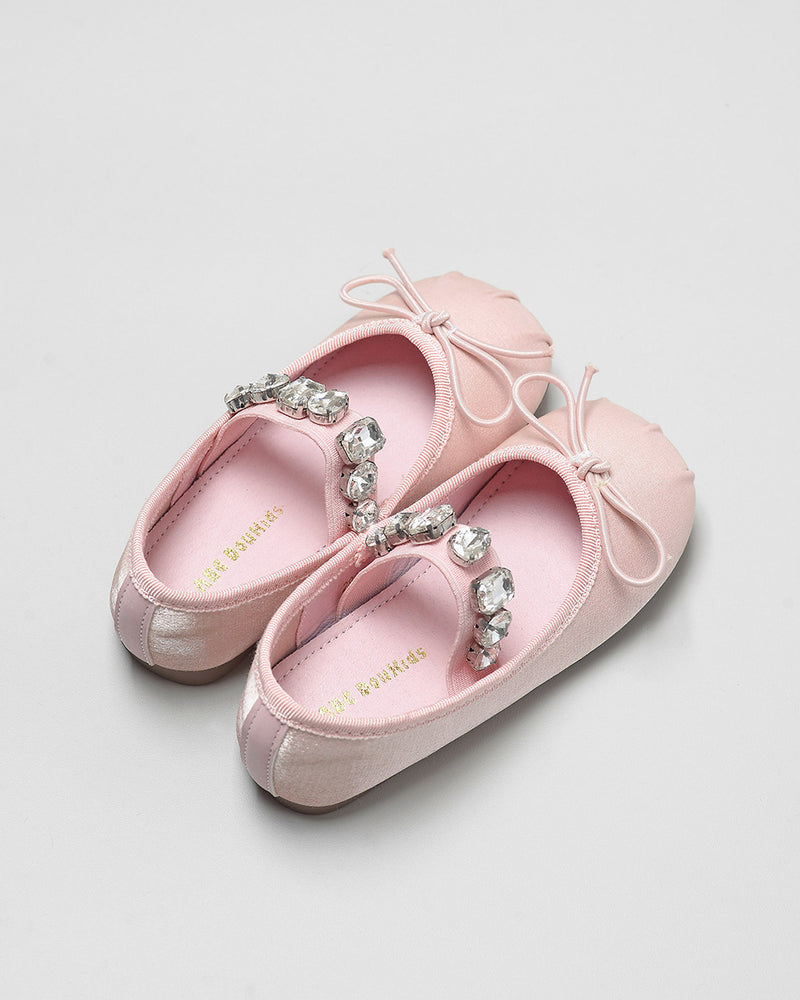 Cassia Crystal Ballerina Shoes in Pink