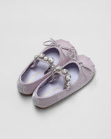 Cassia Crystal Ballerina Shoes in Purple