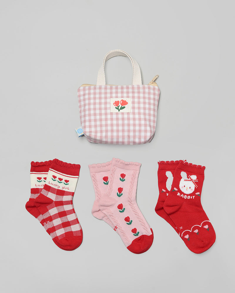 .candybutton. Socks Package - Tulip