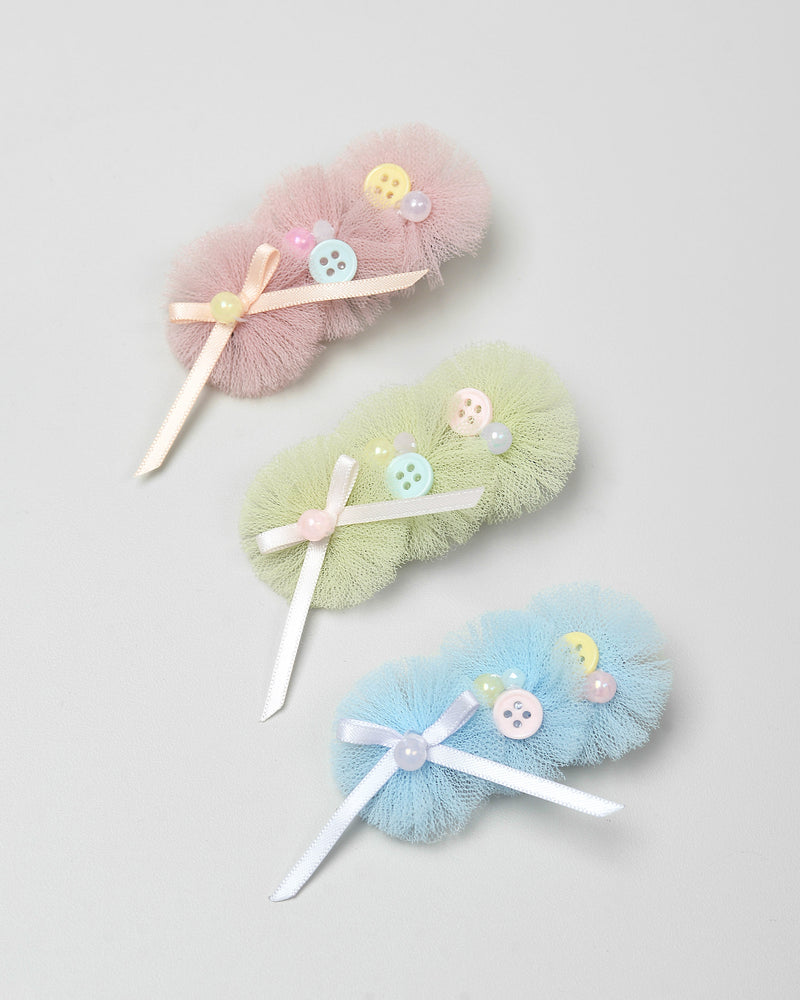 Kinsky Tulle Hairpin in Blue