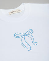 Ribbon T-shirt Girl in White