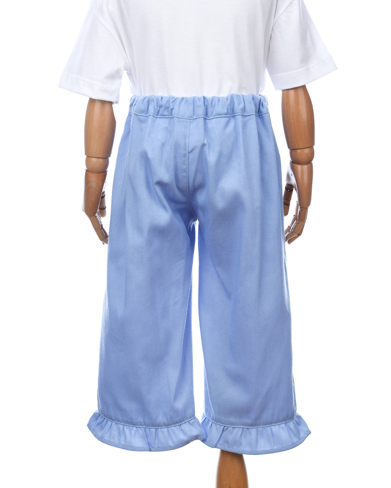 Michi Culottes Pants in Light Denim