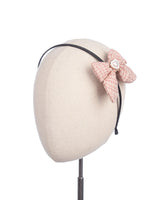 Amelie Tweed Bow Pink