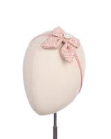 Amelie Tweed Bow Pink