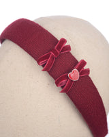 Patrice Tweed Headband in Red