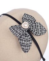 Amelie Tweed Bow Black