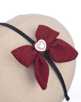 Amelie Tweed Bow Red