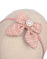 Amelie Tweed Bow Pink