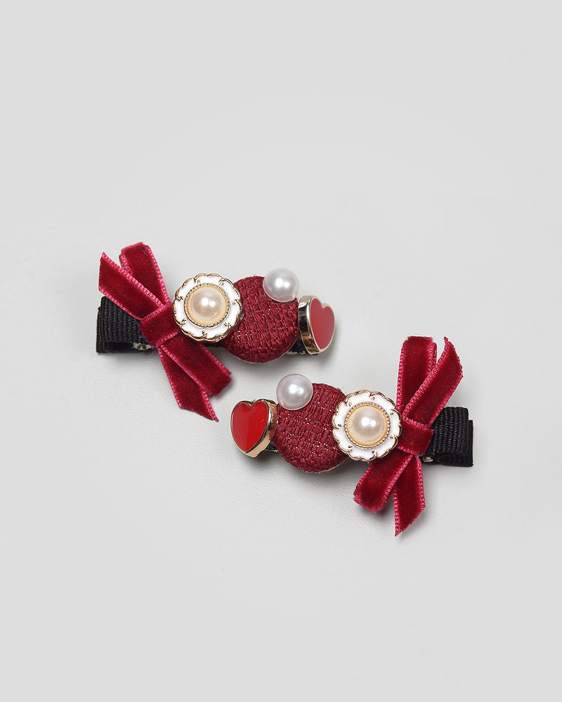 Bijou Hairpin Red