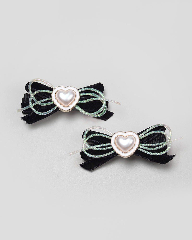 Aimee Bow Hairpin in Black