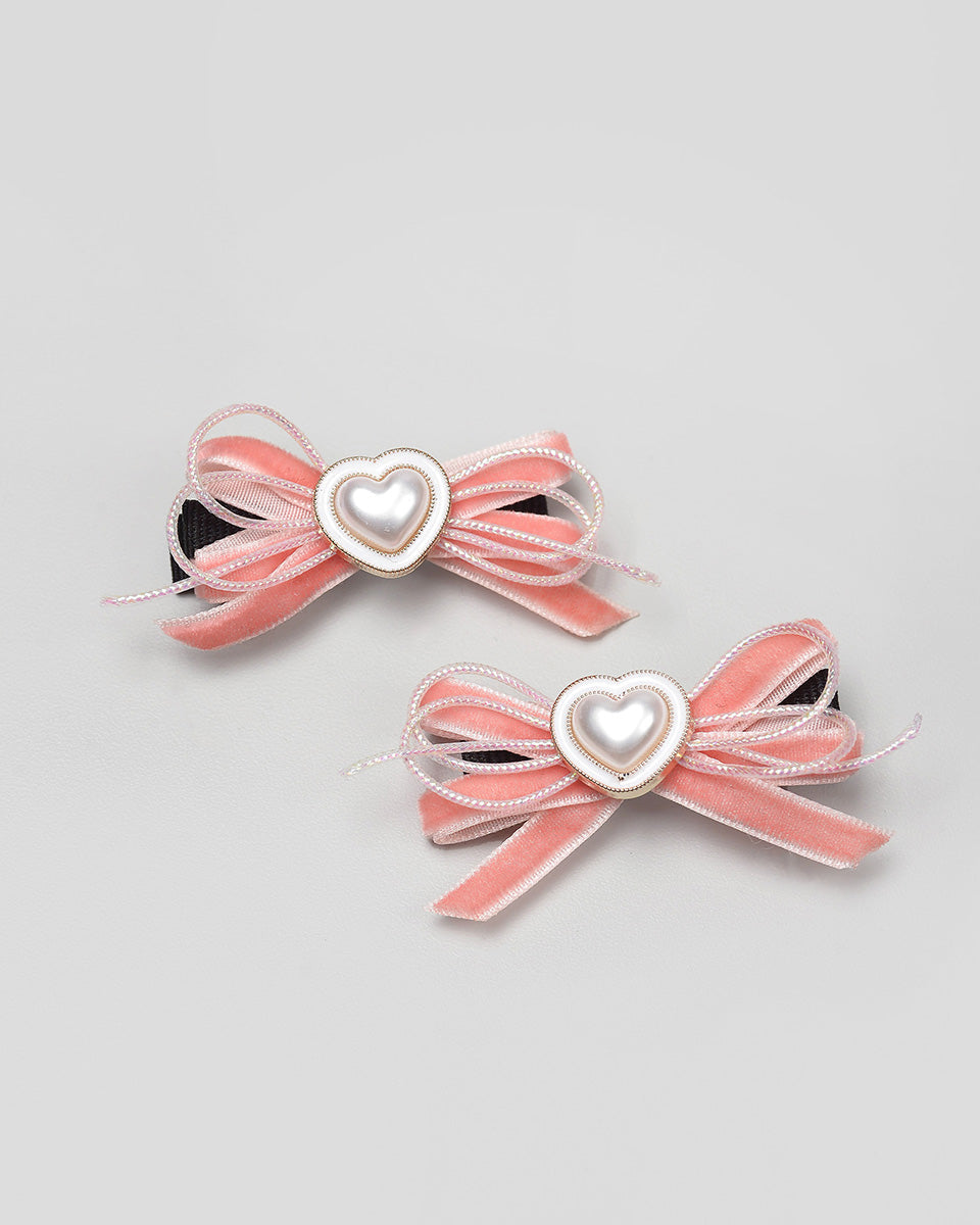 Aimee Bow Hairpin in Pink