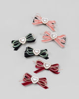 Aimee Bow Hairpin in Red