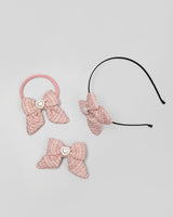 Amelie Tweed Bow Pink