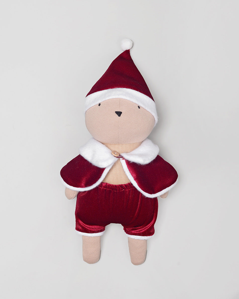 Bruno Bear Doll in Santa Clothes