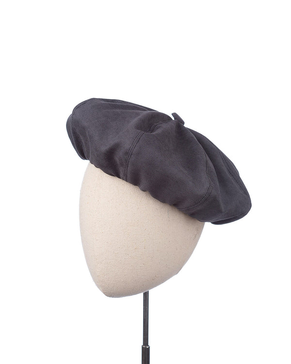 French Beret Hat in Dark Grey