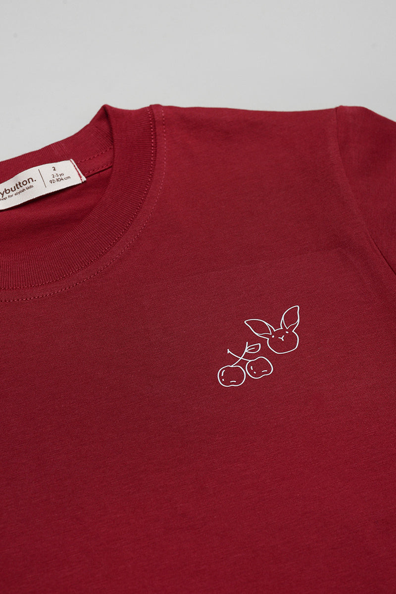 Cherry Bear T-Shirt in Red