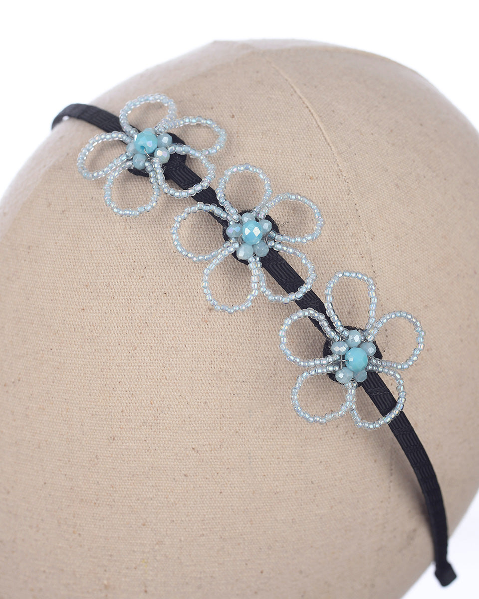 Dalila Metal Headband in Blue