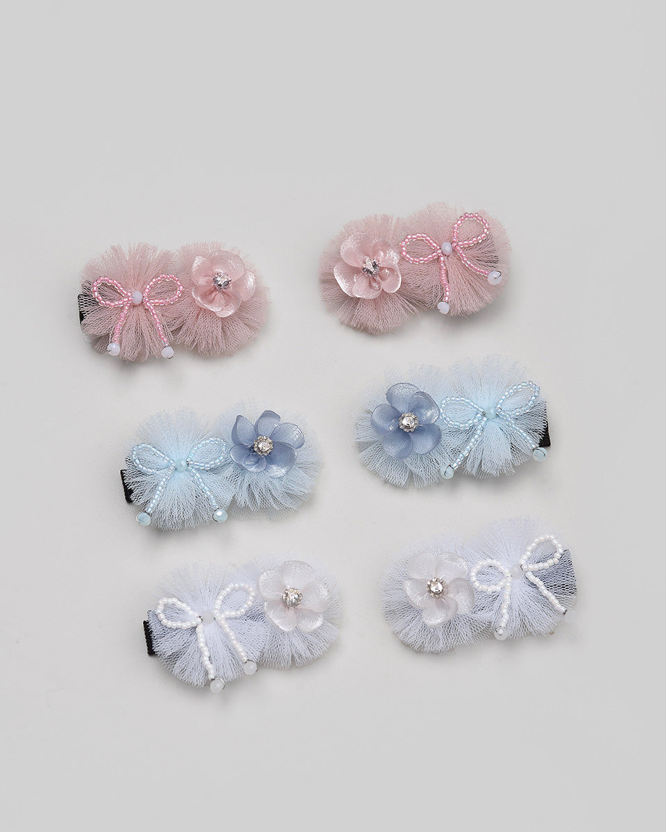 Aretha Tulle Hairpin in White