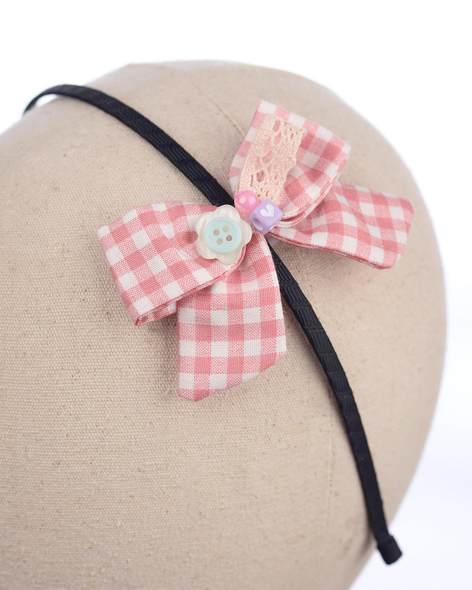 Ribelle Bow Headband in Pink