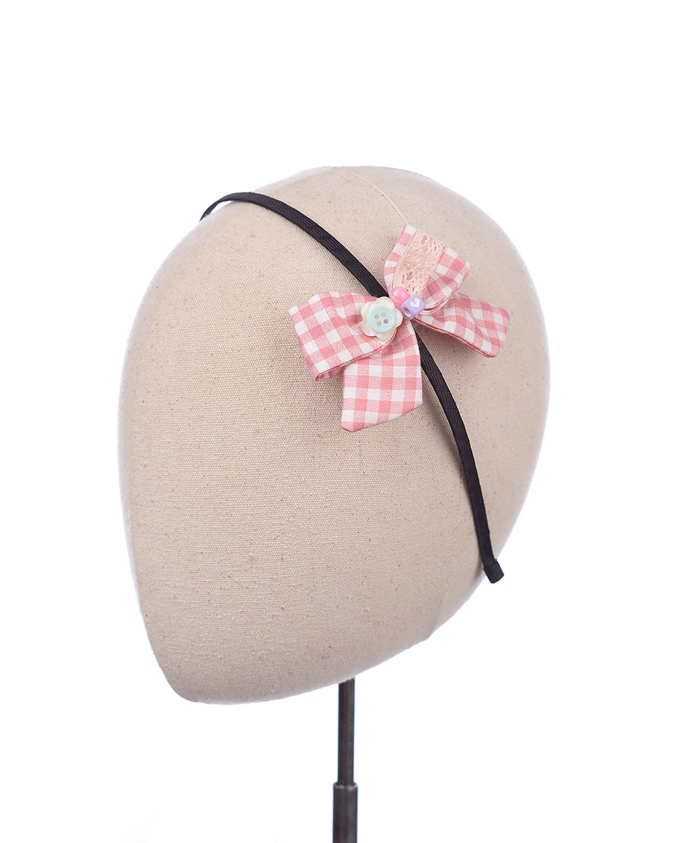 Ribelle Bow Headband in Pink