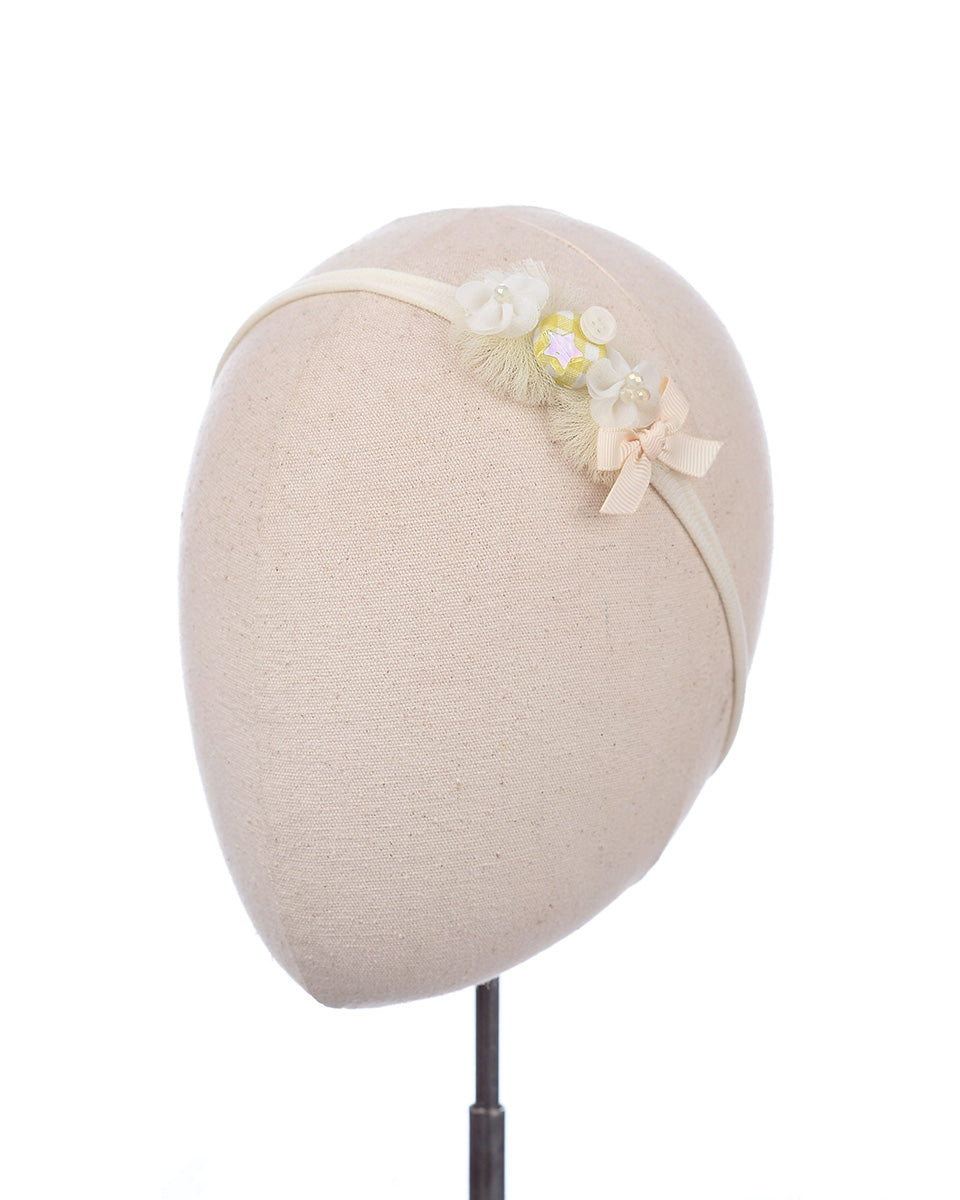 Elloria Tulle Headband in Yellow
