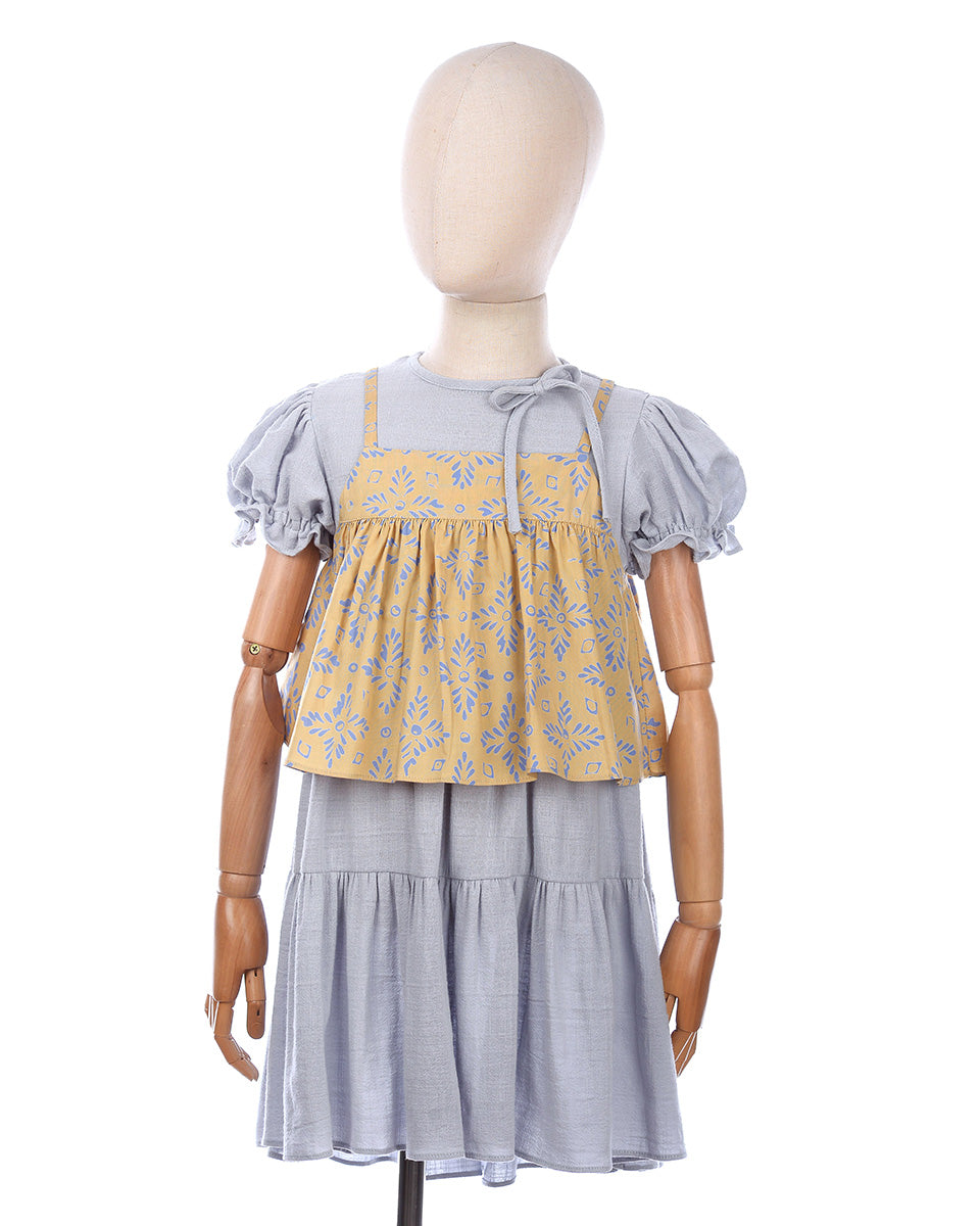 Merona Batik Set Dress in Yellow